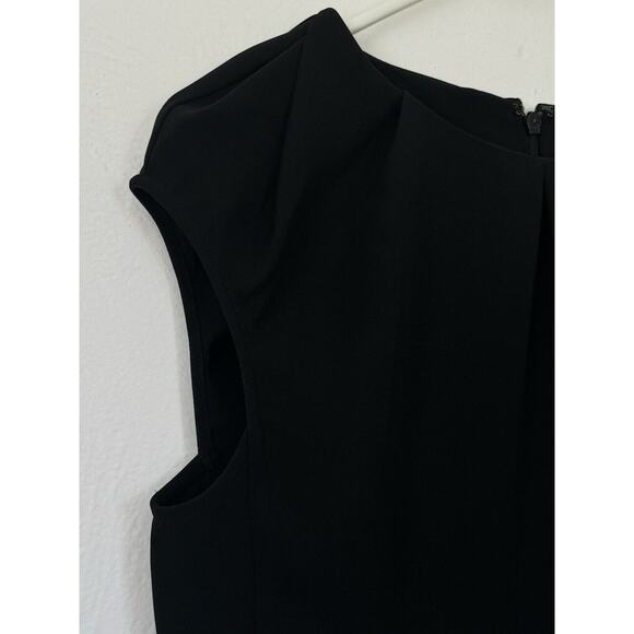 NEW Banana Republic Womens Size 6 Small Black Short Sleeve Pleated Office Blouse - Picture 5 of 11